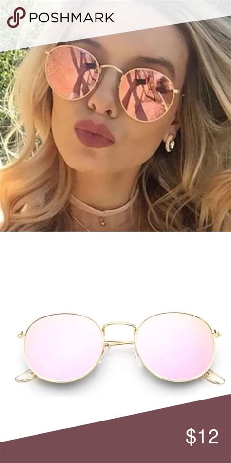 rose gold round sunglasses